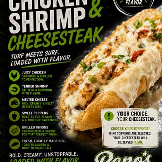 Shrimp & Chicken Cheesesteak